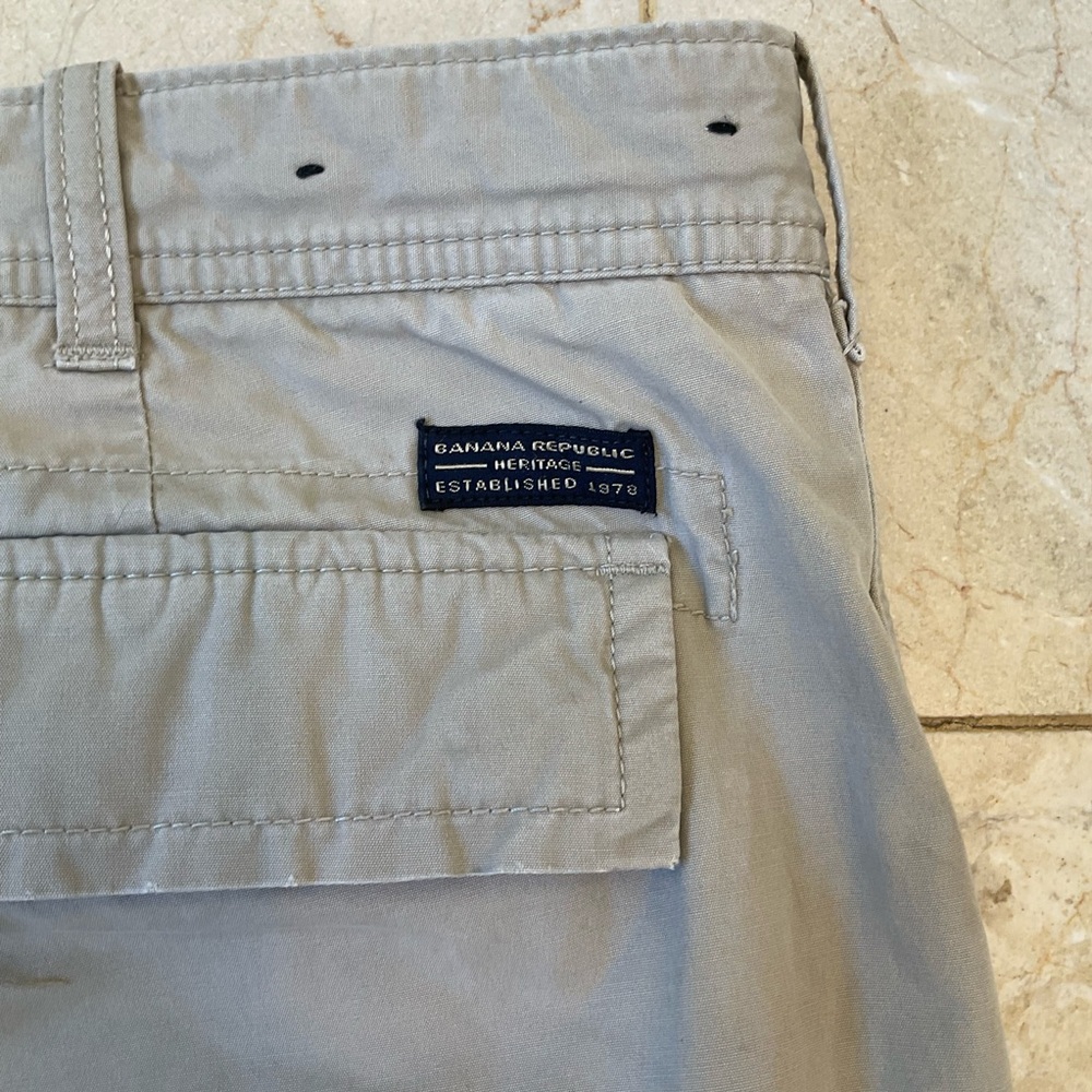 Banana Republic Cargo Pants, Khaki Color, 100% Cotton, 6-Pockets, Men’s 36 x 34 - Picture 11 of 15